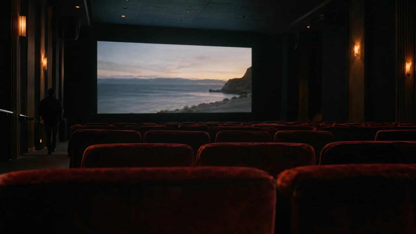 A private screening room in downtown Toronto, before the day’s programming begins.